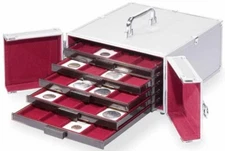 Aluminum Cargo Box For Coin Trays Drawer Hold 5 2x2 Trays Or 3 Slab NGC PCGS New