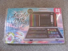 Art 101 Watercolor Draw and Sketch Drawing Kit Assorted Colors 88 Pieces (53088)