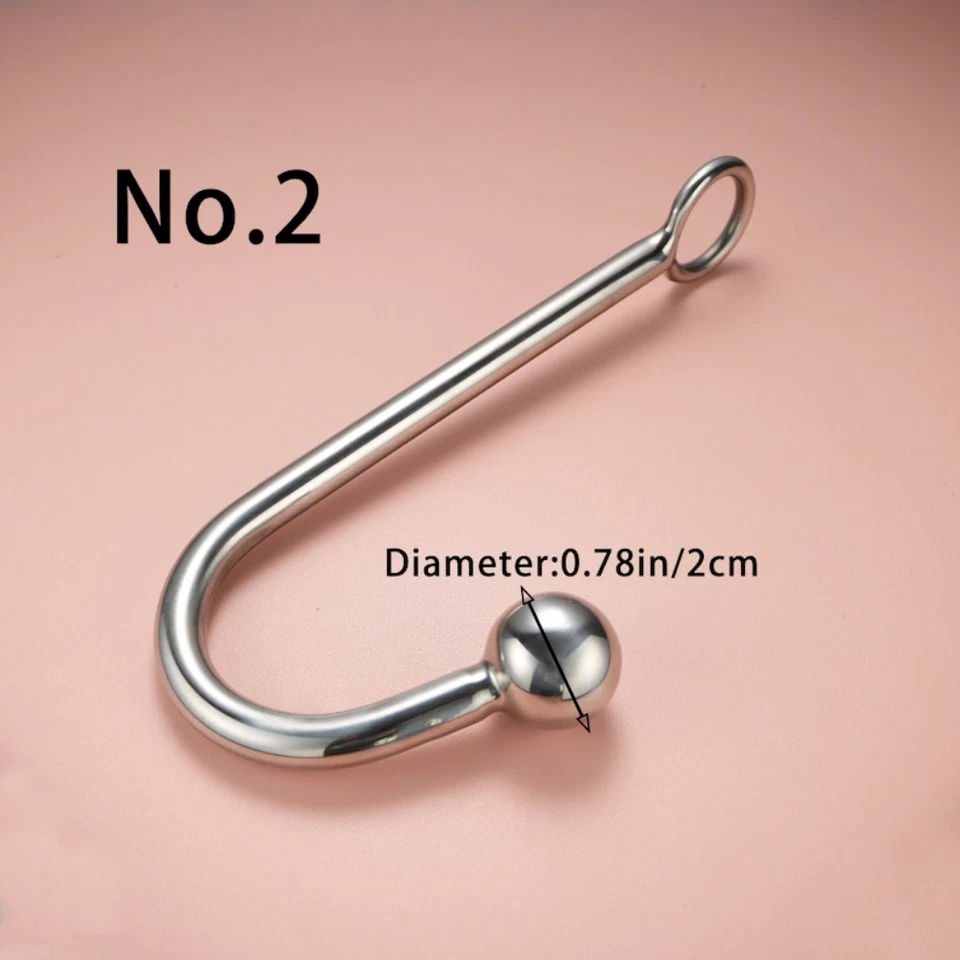 Juego de esclavitud sexual BDSM con gancho anal metal tapón trasero restricciones juguete sexual para parejas Foto 4 de 4