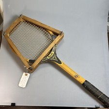 Vintage Davis Tennis Racquet Wood Frame Racket Intact Strings
