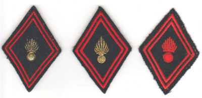 Insigne Régiment Infanterie 129° RI Doré - Patch Tissu Losange Mle 1945