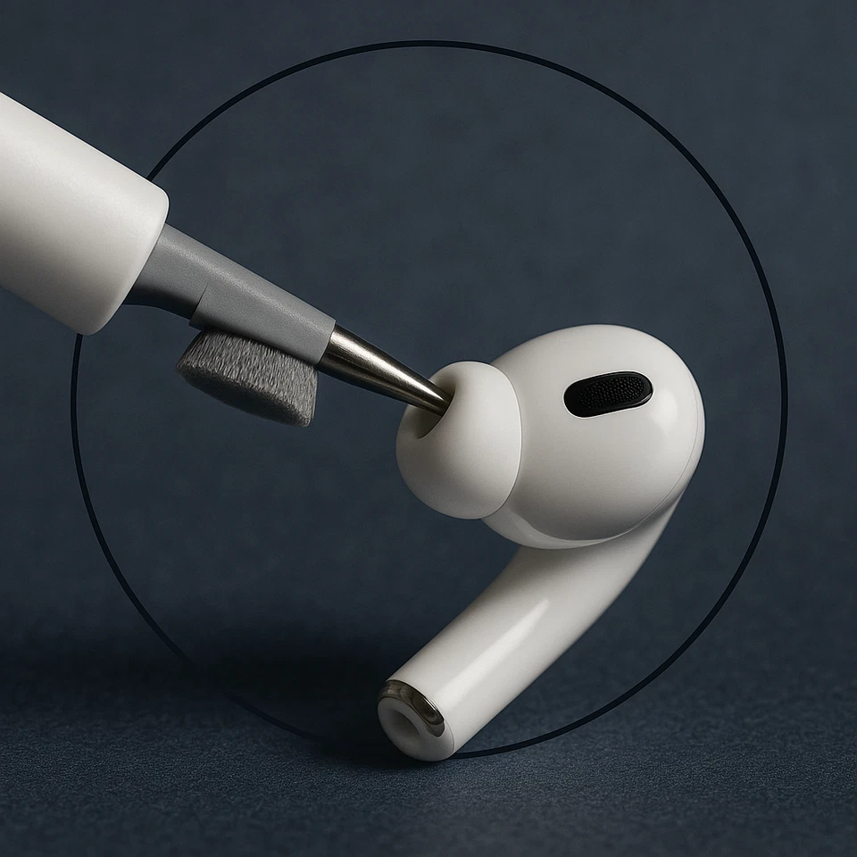 Ultimate Limpiador 3 en 1 para AirPods Pro 1 2 3 - Kit de cepillo, punta y esponja Foto 3 de 4