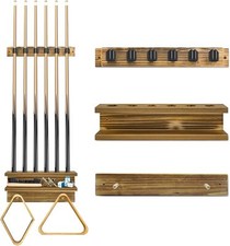 Pool Stick Holder Wall Mount - Pool Cue Rack for 6 Pool Sticks and Billiards ...
