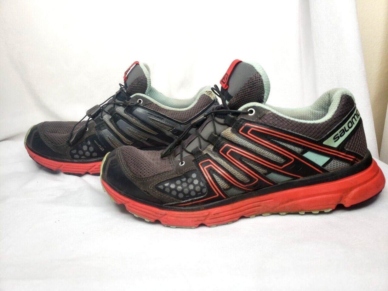 Salomon Womens X-Mission 3 Trail Hiking Shoes Size 10.5 Black Lacing System