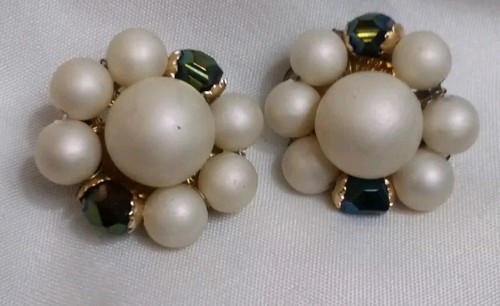 2pc. Set Double-Strand Faux Pearls Aurora Borealis Glass Crystal Beads Necklace - Imagen 7 de 12