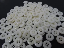ONE White 4-Hole Shirt Buttons 14mm B24-11