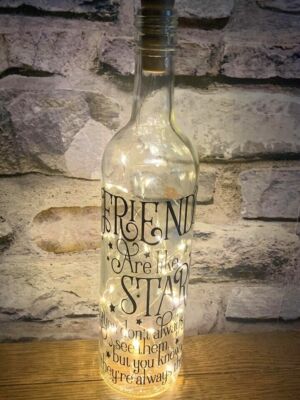 Friends Are Like Stars beleuchtete Flasche bester Freund Geburtstagsgeschenk Weihnachten