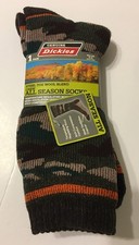 1-Pair Dickies Men Crew Socks Shoe Size 6-12 Steel Toe Wool Blend
