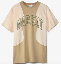 Puma Men's Market Relaxed Logo T-shirt Beige 535081-64 g