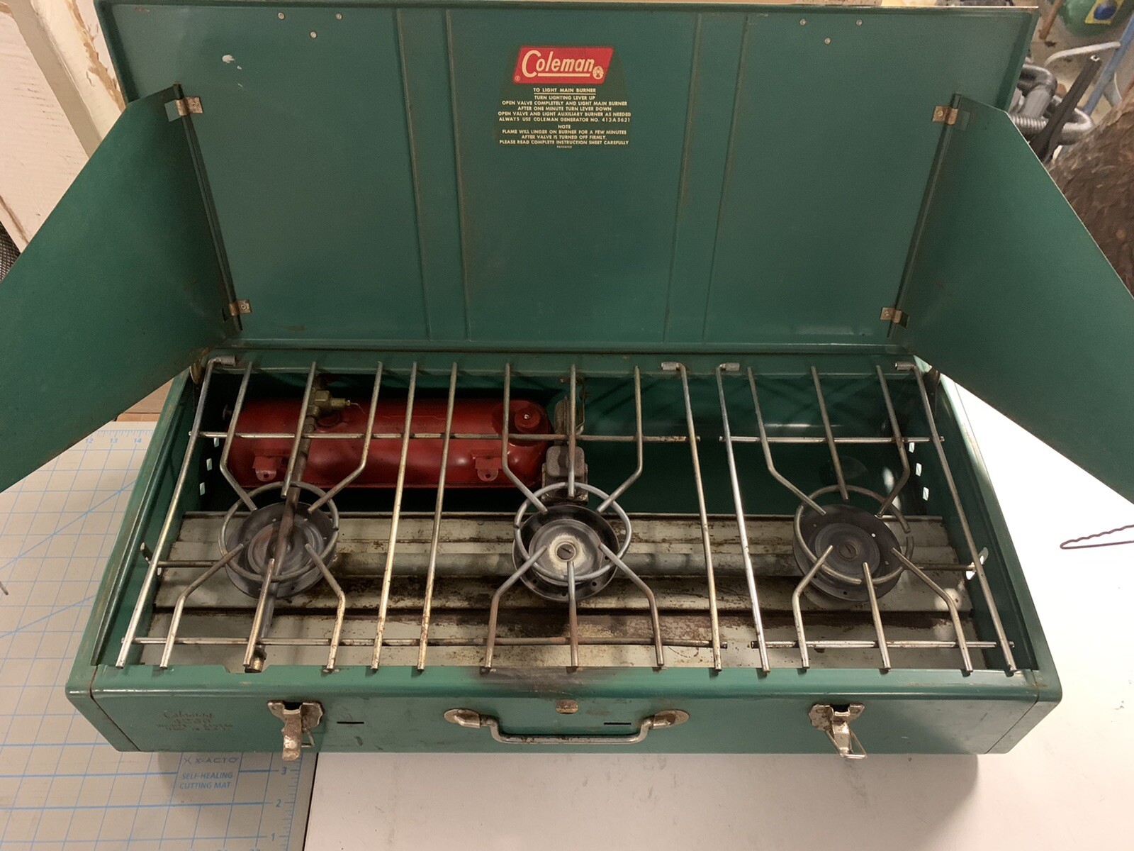 コールマン　スリーバーナー　ゴールドタンク426B アメリカ製　ビンテージ コールマン スリーバーナー ゴールドタンク426B アメリカ製