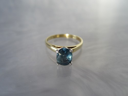 VINTAGE RING KOMPLETT GEPUNZT 18K MASSIV GOLD & PLATIN ECHT NATÜRLICHER SAPHIR - Bild 15 von 15