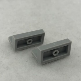 LEGO 4865b Light Bluish Gray Panel 1 x 2 x 1 with Rounded Corners (x2)