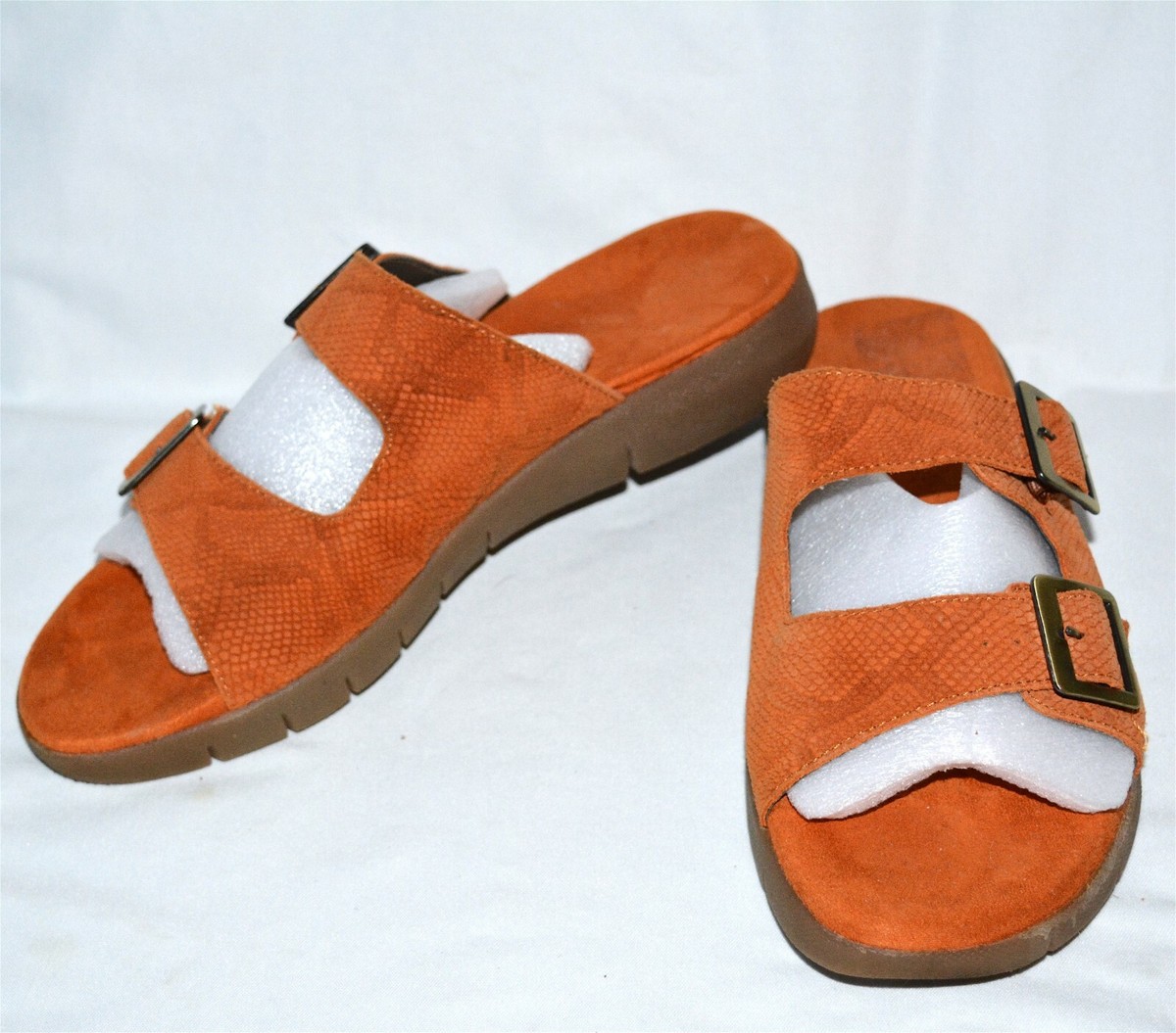 Aerosoles Mens Shoes Leather Slide Adjustable Strap Slip On Slippers Size10