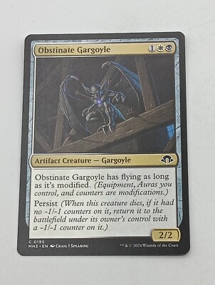Magic the Gathering Einzelkarte Obstinate Gargoyle bespielt