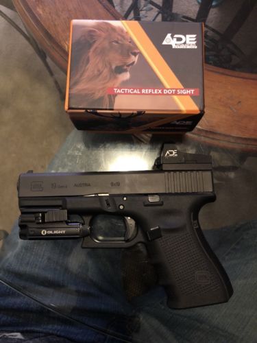 Ade RD3-006B GREEN Dot Sight+OPTIC PLATE-GLOCK 17 19 20 22 26 ect pistol handgun - Picture 4 of 19