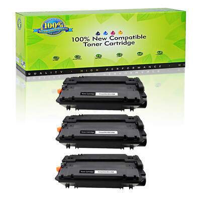 3PK CE255A 55A Toner Cartridge for HP LaserJet Enterprise flow MFP M525c P3010