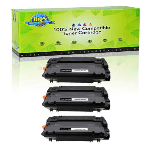 3PK CE255A 55A Toner Cartridge for HP LaserJet Enterprise P3015dn Pro MFP M521dn