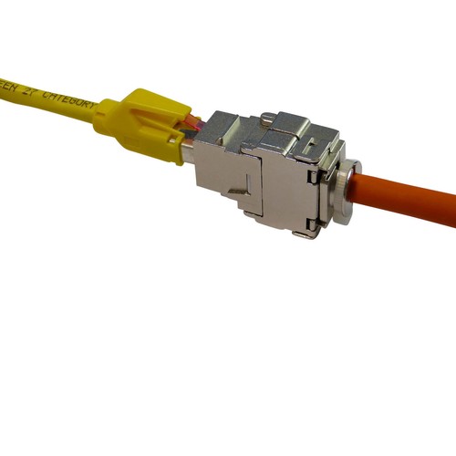 10x Keystone Jack Modul Cat.6a RJ45 STP werkzeuglos Netzwerk Adapter ProfiPatch - Photo 7/12