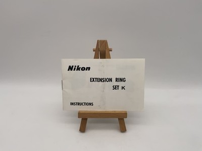 Nikon Extension Ring Set K instruction manual Bedienungsanleitung Englisch
