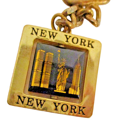 Gold Tone New York Spinner Key Chain (SKU# 2702)
