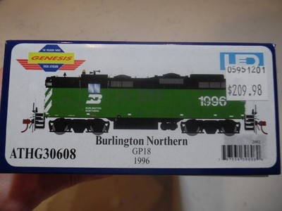 Genesis GP18 BN, Burlington Northern #1996 or 1992. DCC ready, OEM LED lighting