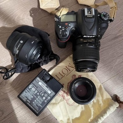 Nikon D7200 Used in good condition Black Camera body with 3 different lens also