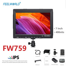 FEELWORLD FW759 7 inch DSLR Camera Field Monitor HD 1280x800 LCD HDMI Battery