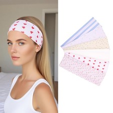 Headbands for Women Non Slip - 6 Pcs Fashion Soft Elastic Cotton Fabric Sport...