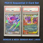 PSA 10 Gengar & Mega Gengar ex 047 003 Sequential 2-Card Set JP Pokemon Card GEM