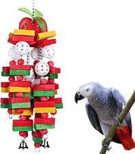 Bird Chewing Toy Large Medium Parrot Cage Bite Toys African Grey Macaws Cockatoo