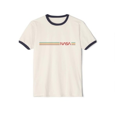 NASA Retro Ringer T-Shirt, Unisex Cotton, Spacewear