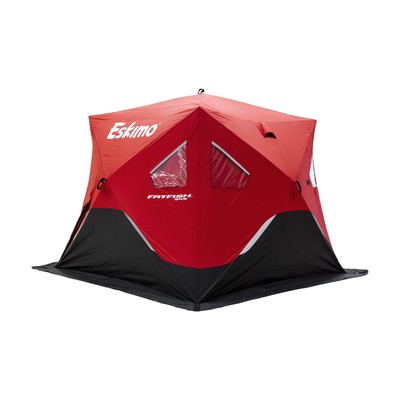FF949 FatFish Pop-up Portable Hub-Style Ice Shelter, Wide Bottom Design 61 sq...