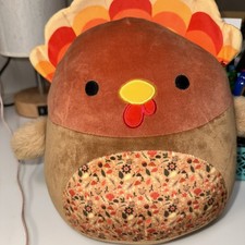Squishmallows Thanksgiving Turkey Plush Gobrianna 10Inch Soft Stuffed Animal Toy