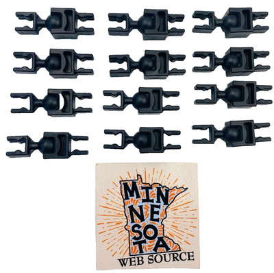 (12) K NEX Large Dark Gray Ball & Socket Connector Clips   NEW OEM NOS Standard
