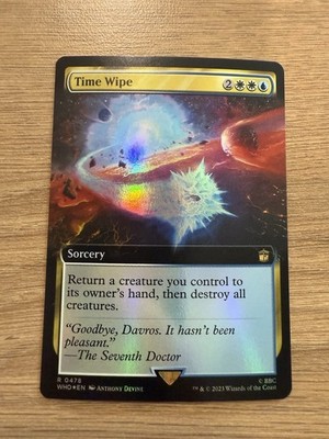   MTG Doctor Who Time Wipe Extended Art Foil R0478 - Near Mint