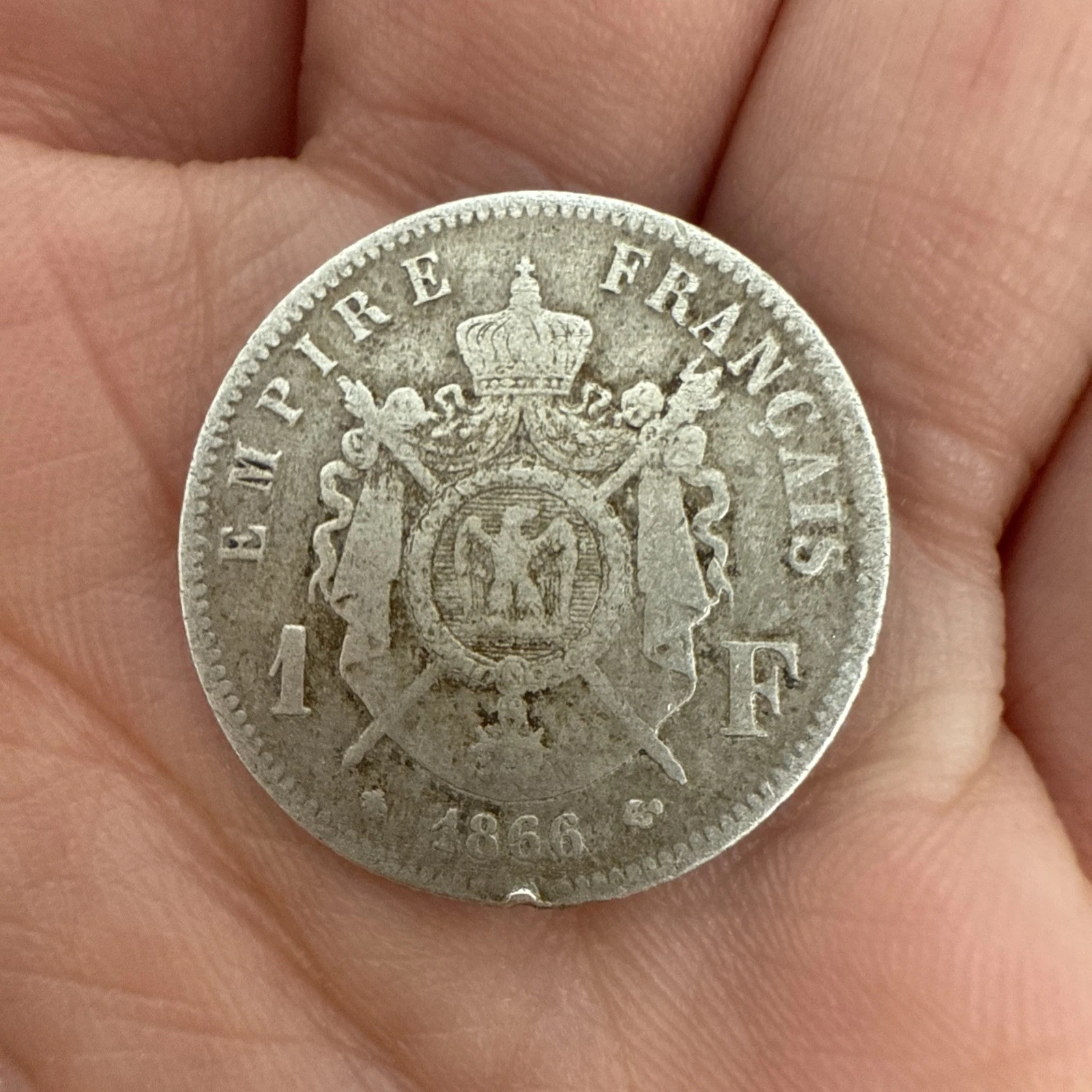 Monnaie Napoléon III Empereur  Empire Français 1 Franc 1866