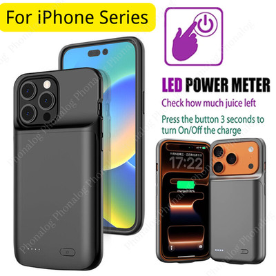  6800mAH Battery Charger Case Power Bank Cover For iPhone 11 12 13 14 15 16 17 X