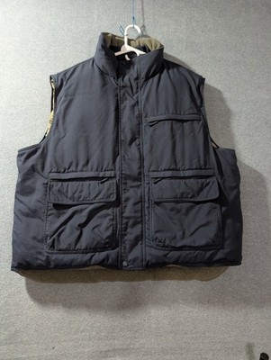 Vintage Cabela s Goose Down Vest 2XL Tall Black Outdoor Puffer Hunting Gorpcore