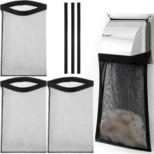 Outdoor Dryer Lint Trap Bags, 3 Pack - Black Polyester Vent Lint