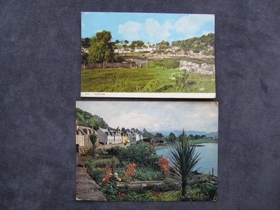 2 VINTAGE 1980er POSTKARTEN VON PLOCKTON, WESTER ROSS, SCHOTTLAND