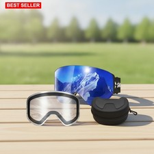 Goggles Snowboard 2 UV400 Anti-Fog Magnet Lenses Rimless Large Fit