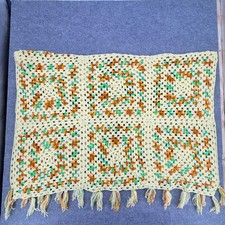 Vintage Handmade Crochet Granny Square Throw ...