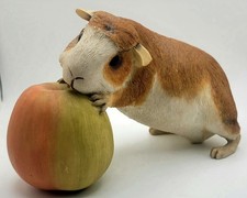 Sherratt and Simpson Guinea Pig Figurine Eating an Apple 55208