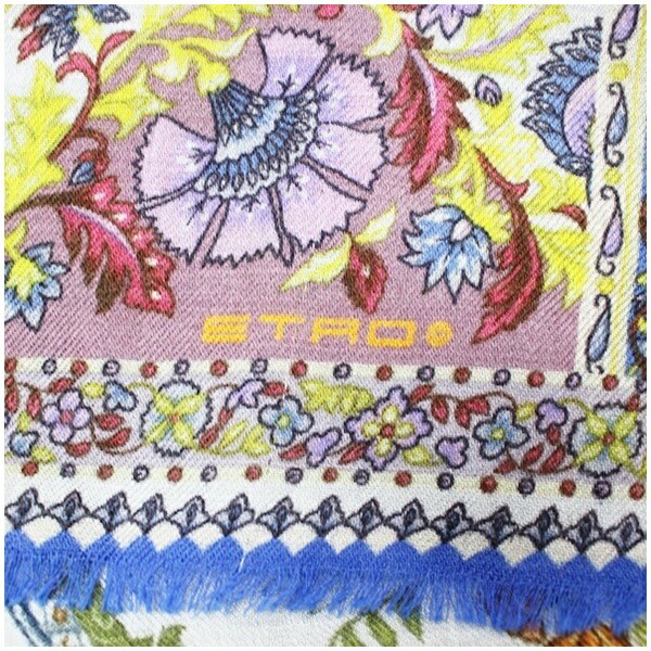 Authentic Etro wool and silk rectangular stole in… - image 4