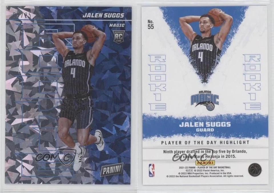 2021-22 Panini Player of the Day Cracked Ice 9/25 Jalen Suggs #55 Rookie RC - Image 3 of 3