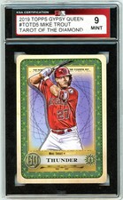 2019 Topps Gypsy Queen Mike Trout Tarot Graded Card #TOTD5 KSA 9