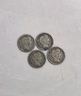 Lot (4) Barber Dimes 2.25 Grams 90% Silver Each