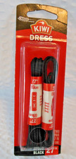 Kiwi black dress shoe laces 27 inches waxed round laces 2 pair NIP NEW unused