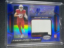 2023 Panini Certified Freshman Fabric Signatures Michael Wilson Mirror Blue /99