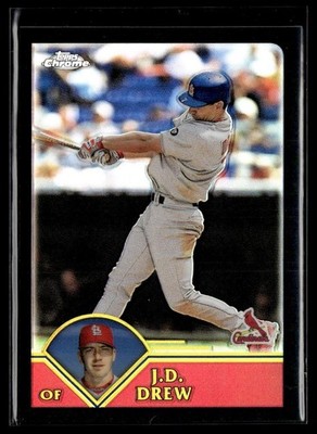 2003 Topps Chrome Black Refractors J.D. Drew 183/199 St. Louis Cardinals #417